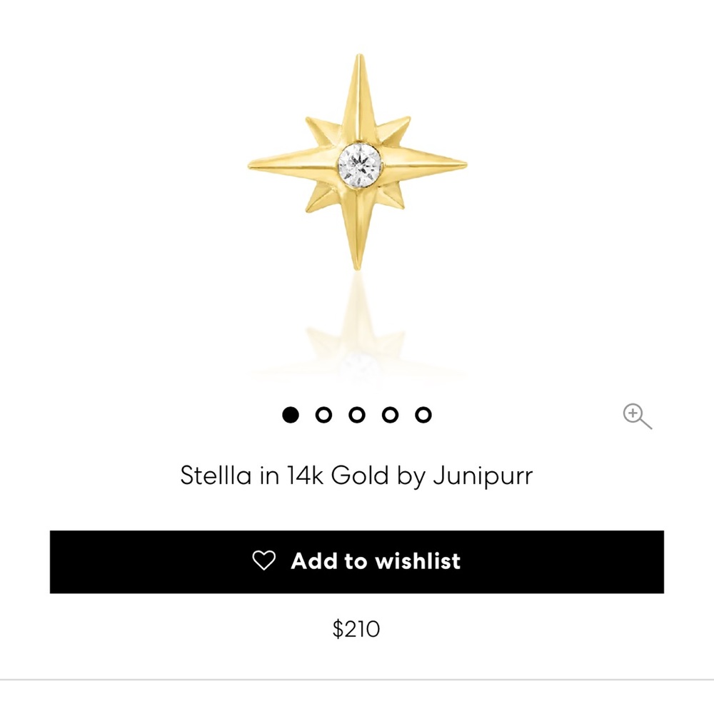 5mm Stella End by Junipurr - 14k yellow gold